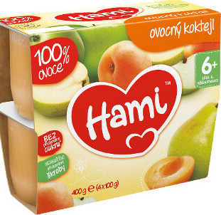 Hami 100% ov. ovocný koktejl 4x100g 6M