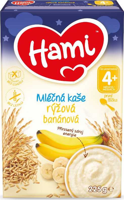 Hami mléčná kaše rýžová banánová DN 225g 4M