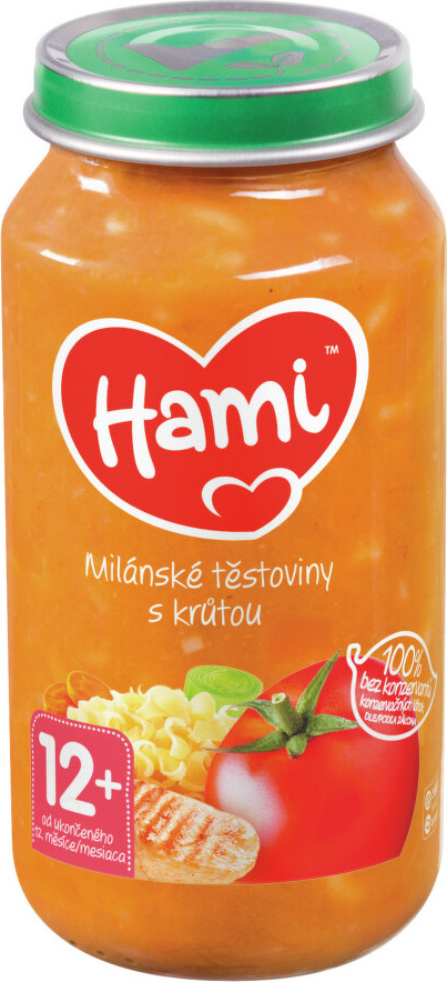 Hami příkrm milánské těst.s krůtou 250g 12M