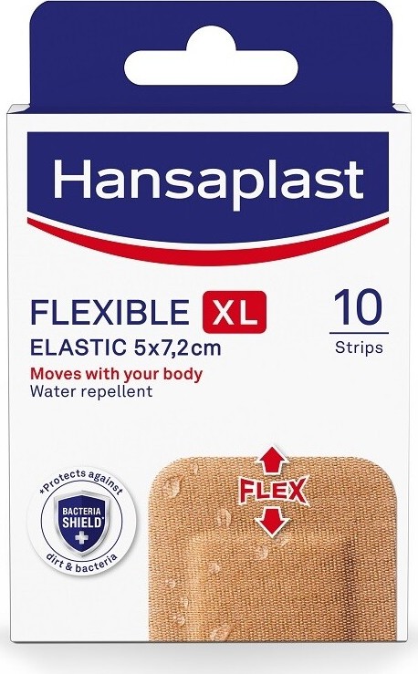 Hansaplast Flexible XL elastická náplast 5x7.2cm 10ks