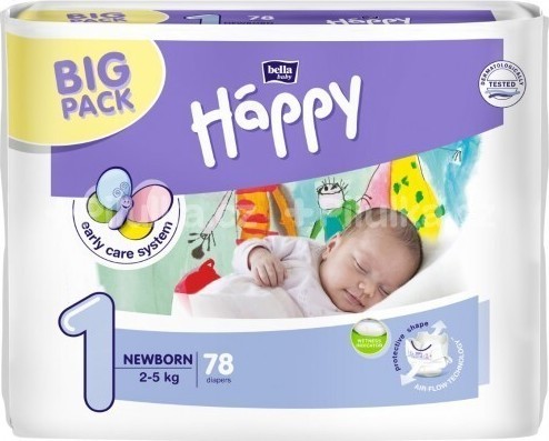 Happy Newborn dětské pleny 78ks