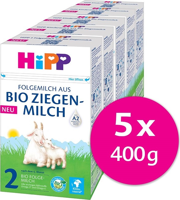 HiPP MLÉKO 2 BIO kozí 5x400g