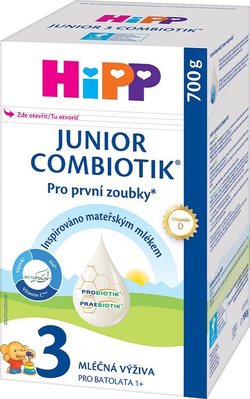 HiPP MLÉKO 3 JUNIOR Combiotik 700g - balení 4 ks