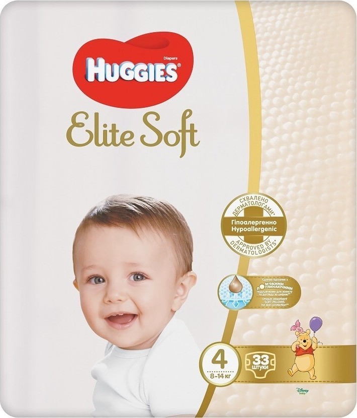 HUGGIES Elite Soft 4 8-14kg 33ks