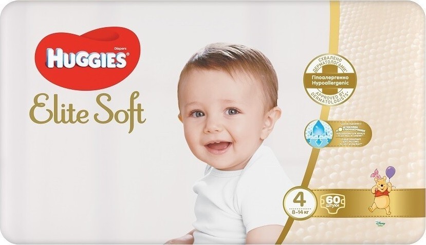 HUGGIES Elite Soft 4 8-14kg 60ks