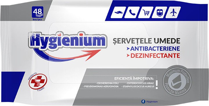 Hygienium dezinfekční vlhčené ubrousky 48 ks