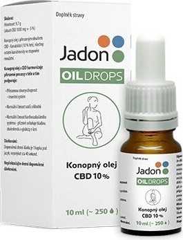 Jadon OIL DROPS konopný olej CBD 10% 10ml