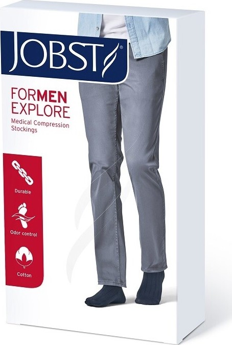 JOBST forMen Explore kompresní punčochy lýtkové se špicí vel.II barva černá