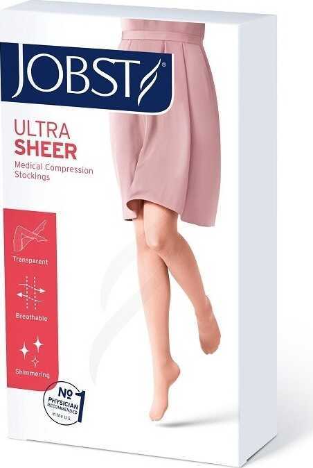 JOBST UltraSheer kompresní punčochy stehenní bez špice s lemem vel.II barva tělová