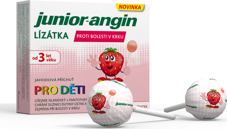 Junior-angin lízátka pro děti od 3 let 8ks