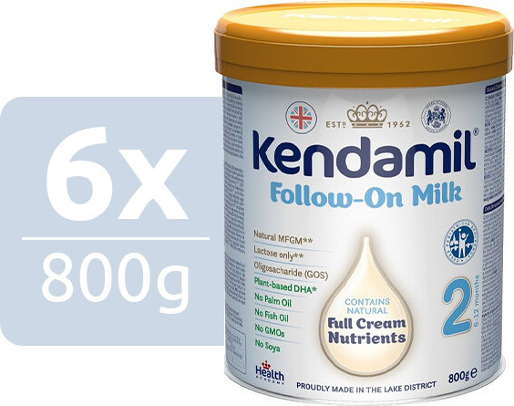 Kendamil kojenecké pokračovací mléko 2 DHA+ 800g - balení 6 ks