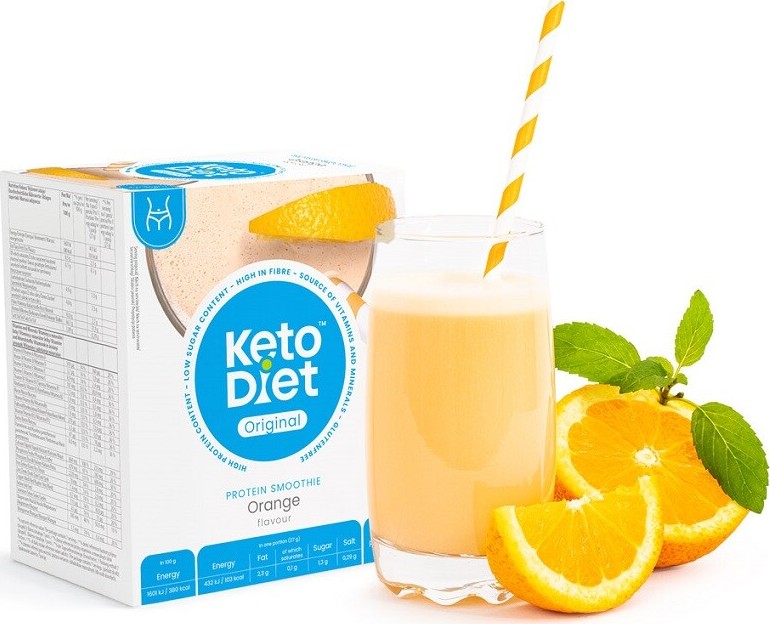 KetoDiet Proteinové smoothie pomeranč 7x27g