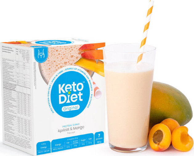 KetoDiet Proteinový nápoj meruňka a mango 7x27g