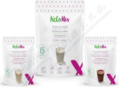 KetoMix Proteinový koktejl čokoláda+vanilka 450g