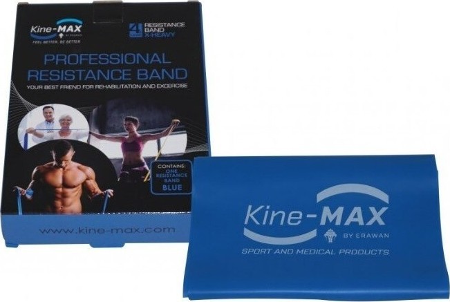 KineMAX Resistance band Posilovací guma modrá 2m