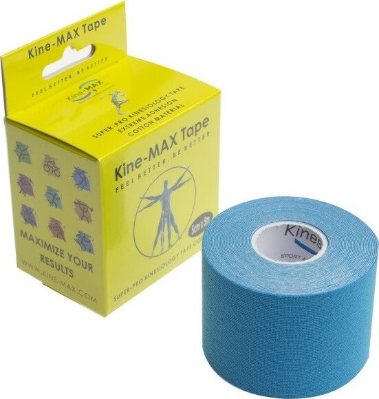 KineMAX SuperPro Cot. kinesiology tape modr.5cmx5m