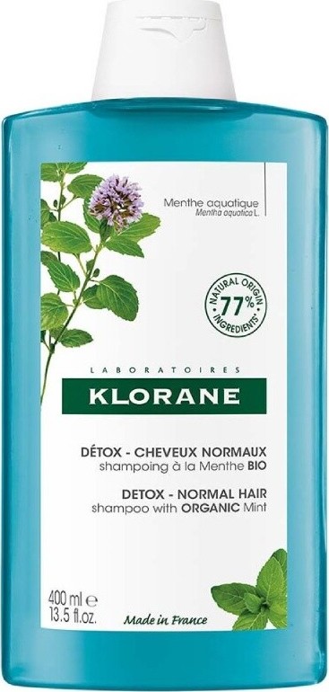 KLORANE Šampon detoxikační a BIO máta vodní 400ml