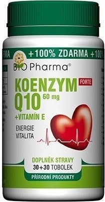 Koenzym Q10 Forte 60mg + Vitamín E 30+30 tobolek Bio-Pharma