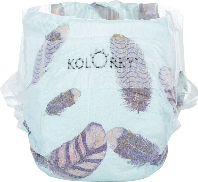 KOLORKY DAY jednorázové eko plenky L 8-13kg 19ks Peří