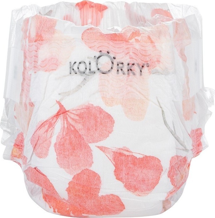 KOLORKY DAY jednorázové eko plenky M 5-8kg 21ks Květy