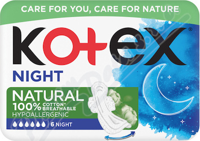 KOTEX NATURAL Night 6ks