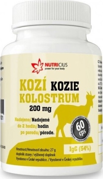 Kozí Kolostrum 200mg IgG 54% cps.60