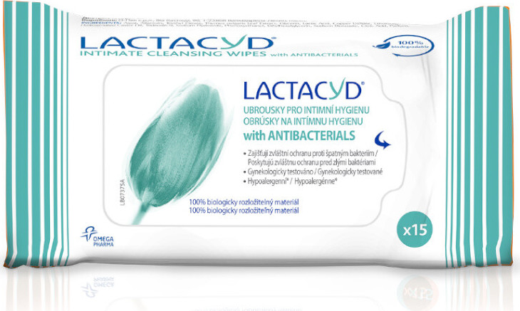 Lactacyd ubrousky with Antibacterials 15ks