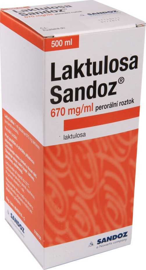 LAKTULOSA SANDOZ 670MG/ML perorální roztok 1X500ML IIA