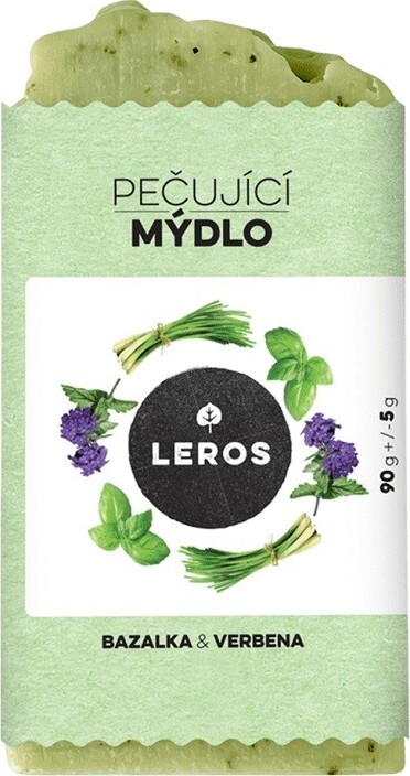 LEROS pečující mýdlo bazalka & verbena 90g