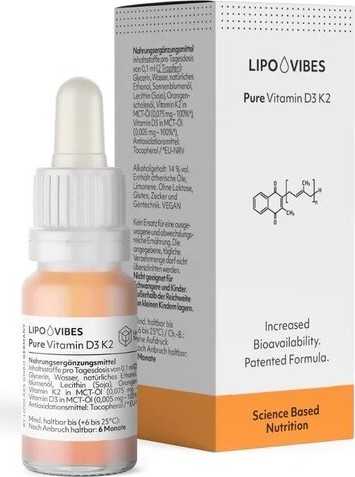 Lipovibes Pure Vitamin D3 K2 10ml