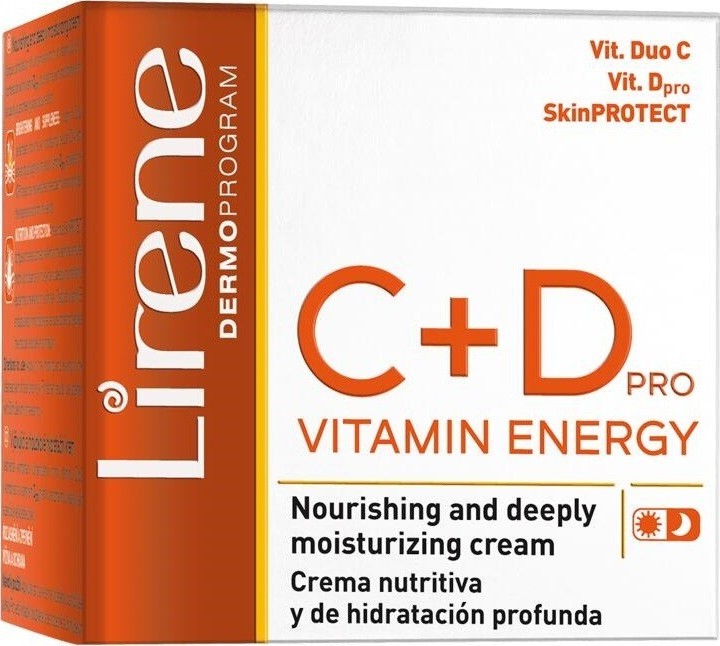 Lirene C+D Vitamin Energy Hluboce hydratační a vyživující krém 50 ml