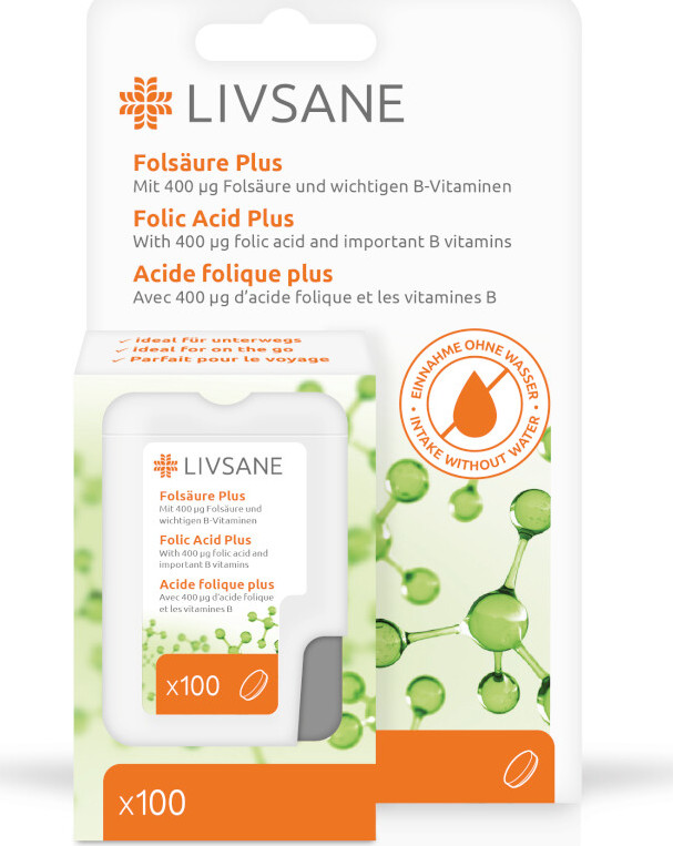 LIVSANE kyselina listová + B vitaminy 100 ks