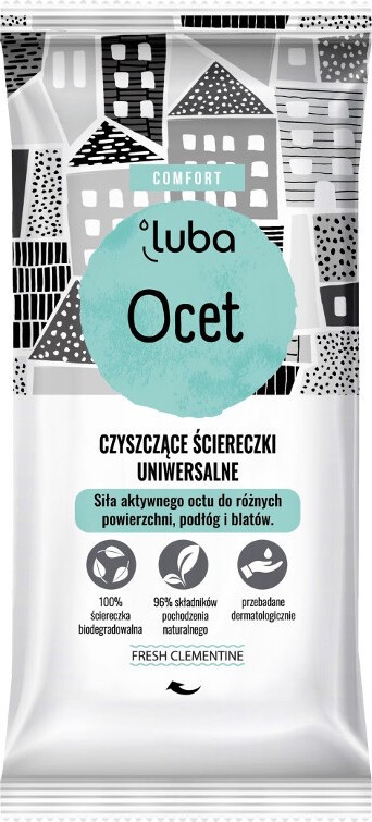 Luba Čistící ubrousky s octem na různé povrchy 24ks