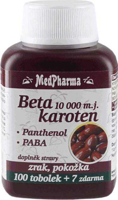 MedPharma Beta karot.10 000 m.j.Pant.+PABA tob.107