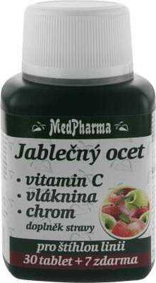 MedPharma Jablečný ocet+vlák.+vit.C+chrom tbl.37