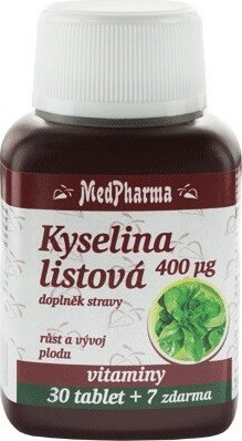 MedPharma Kyselina listová 400mcg tbl.37