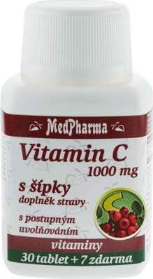 MedPharma Vitamín C 1000mg s šípky tbl.37 prod.úč.