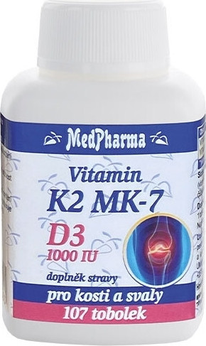 MedPharma Vitamin K2 MK-7+D3 1000 IU tob.107