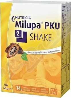 MILUPA PKU 2 SHAKE ČOKOLÁDA perorální prášek pro přípravu roztoku 10X50G