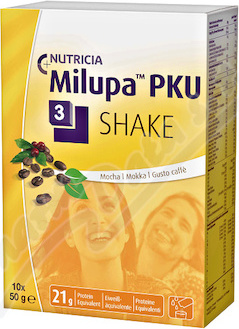 MILUPA PKU 3 SHAKE MOCCA perorální prášek pro přípravu roztoku 10X50G