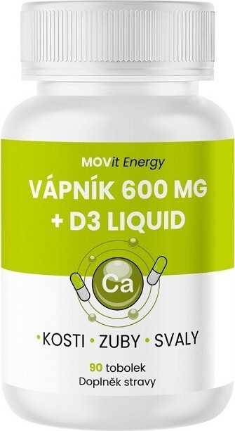 MOVit Vápník 600mg+D3 liquid tob.90