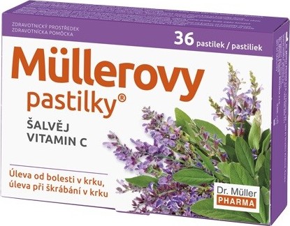 Müllerovy pastilky se šalvějí 36ks ZP