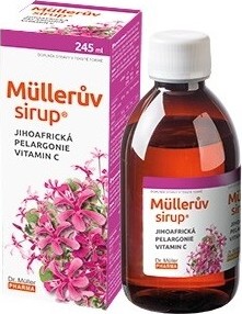 Müllerův sirup s jihoafrickou pelargonií a vitaminem C 245ml