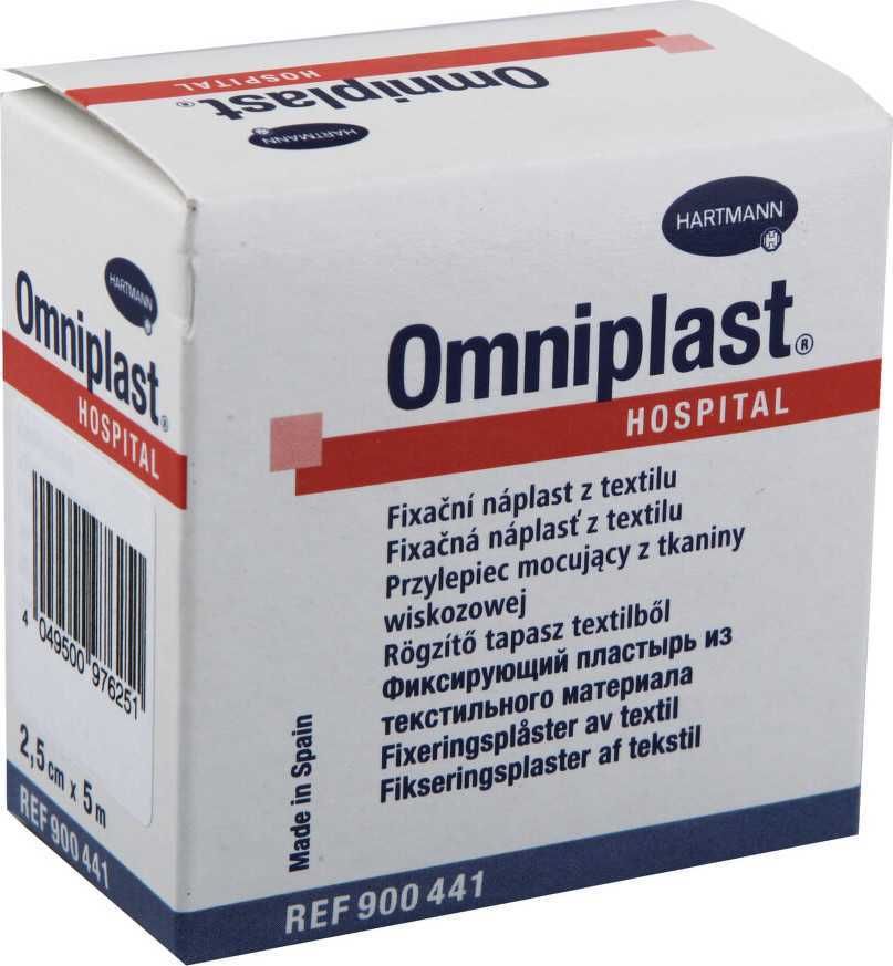 Náplast Omniplast textilní 2.5cmx5m 1ks