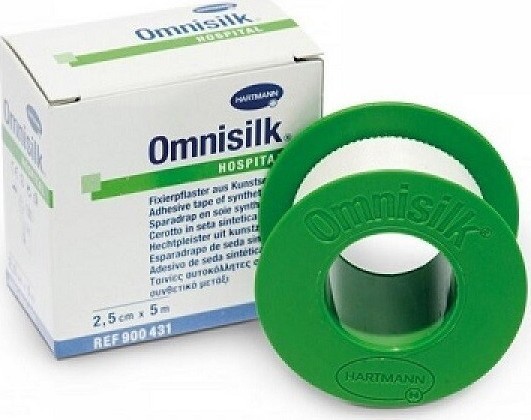 Náplast Omnisilk bílé hedvábí 2.5cmx5m 1ks