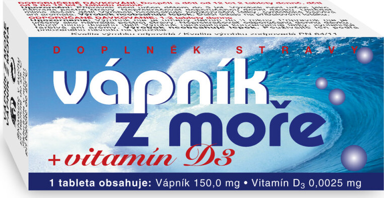 NATURVITA Vápník z moře + Vitamín D3 tbl.60