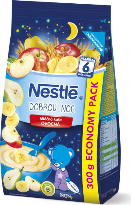 NESTLÉ Mléčná kaše DOBROU NOC ovocná 300g