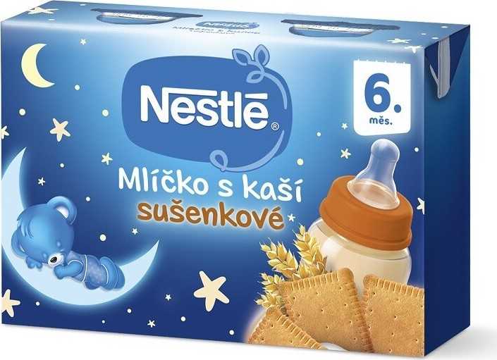 NESTLÉ Mlíčko s kaší sušenkové 2x200ml 6M