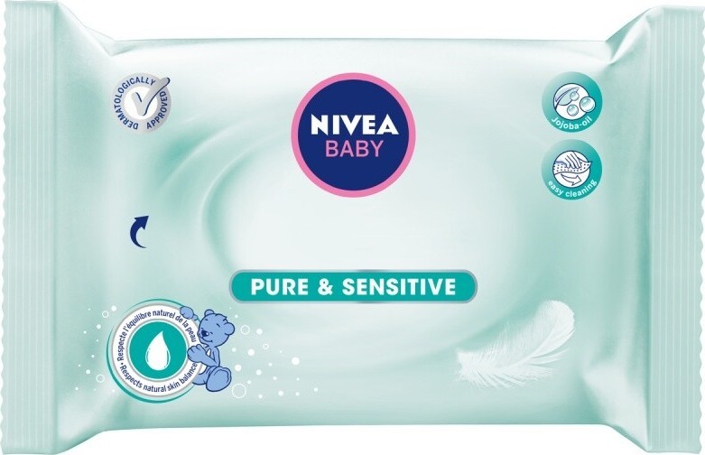 Nivea Baby Čistící ubrousky Sensitive 63ks