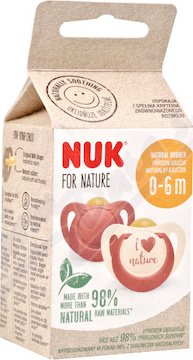 NUK for NATURE dudlík latex 0-6 měsíců 2ks